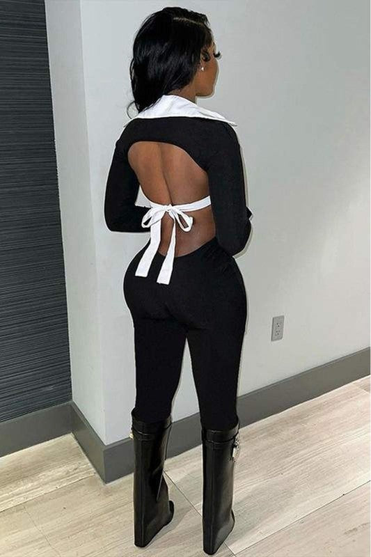 Sophisticated Black Catsuit
