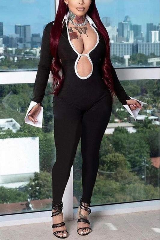 Sophisticated Black Catsuit